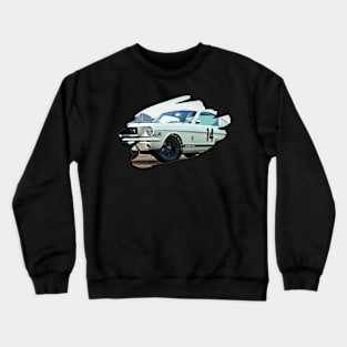 Mustang GT350 Action Art Splash Print Crewneck Sweatshirt